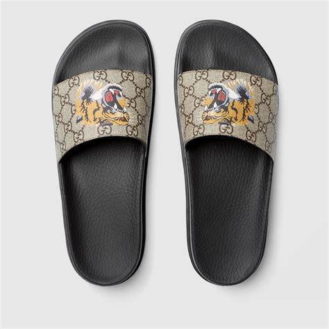 jungle tiger slides gucci|Gucci tiger slides men's.